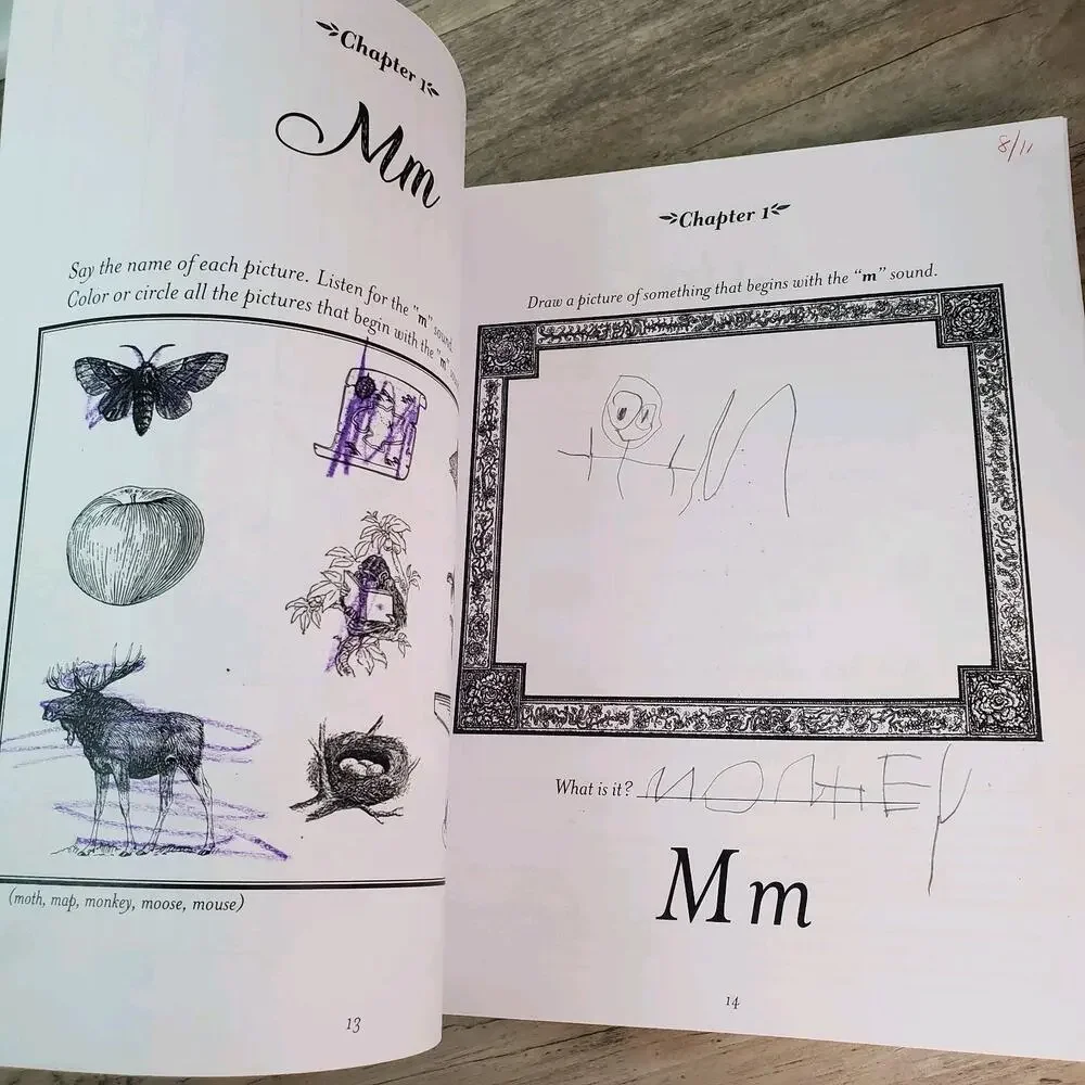 Foundational Phonics Book One Letter Mastery, 3rd Ed - Pgs 9-42 USED WRITTEN IN